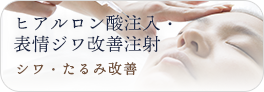 ヒアルロン酸注入・表情ジワ改善注射